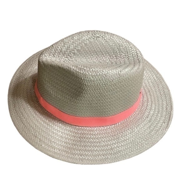 Panama Hat - Woven Construction - Gray Combo - Contrast ribbed panel with bow - Picture 4 of 7